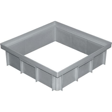 First Plast – Réhausse polypropylène pour regard 450 x 450 mm – Hauteur 128 mm – Compatible PZS45 – Pour chantiers humides (1/2)