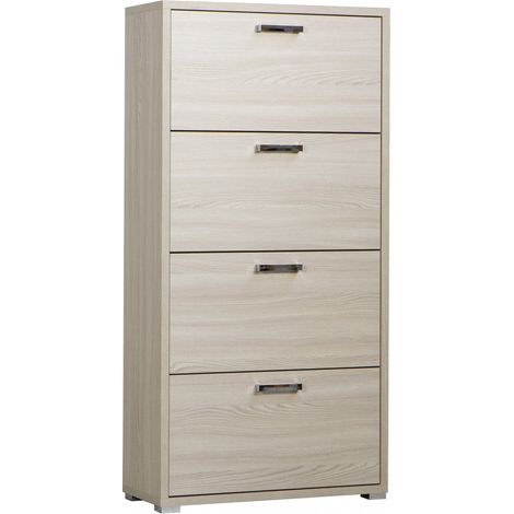 Scarpiera 4 Ante a Ribalta 75,3x33x151,8 h cm in Truciolare bilaminato Olmo (1/3)