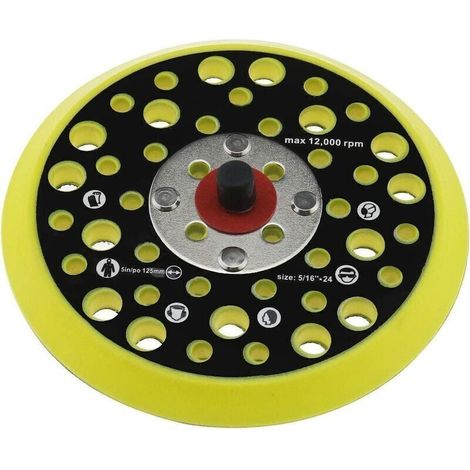 125 mm 5 Zoll Stützteller Kompatibel mit Mirka Ceros/Deros 44 Löcher 5/16 Gewinde Aufsatzschleifer Klett-Stützteller Elektrowerkzeug-Zubehör TRIMEC (1/4)