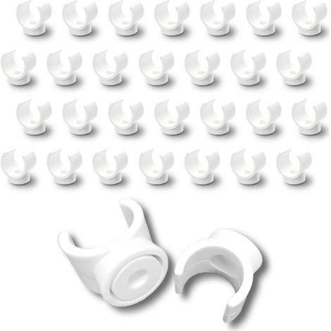 30 Pcs 3/4" 20mm PEX Hose Clamps U-Shape Pipe Holder Clips for PVC Water Pipe and White Pipe (1/5)