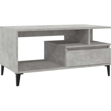Maison Exclusive - Tavolino Salotto Grigio Cemento 90x49x45 cm Legno Multistrato