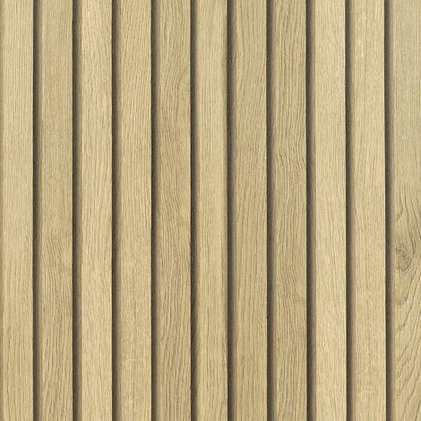 Papier Peint Adhesif Panneaux en Bois 3D 40x500cm Papier Peint Autocollant Mural Marron Porte Salle de Bain Revetement Film Autocollant Meuble Decoratif Bois Marron Cuisine Armoire (1/5)