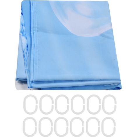 Rideau de douche anti-humidité motif original couleur vive pour salle de bain baignoire domicile 180x180cm (1/5)