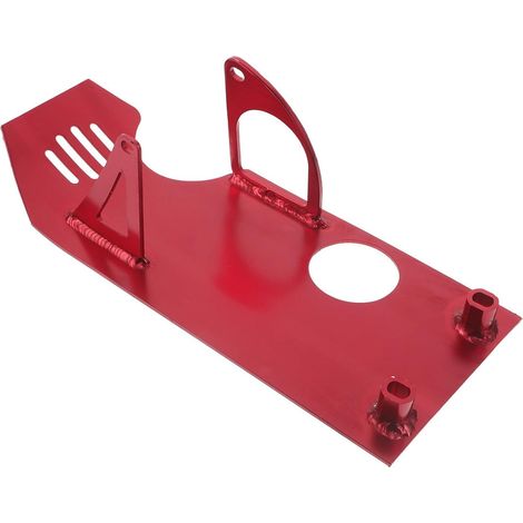 Plaque de Protection Moteur en Aluminium Rouge, Compatible Moto Tout-usage 90-125 Cm3, Sabot Moteur Renforcé pour Protection Châssis, Garde Moto Aventure Solide et Polyvalente (1/5)