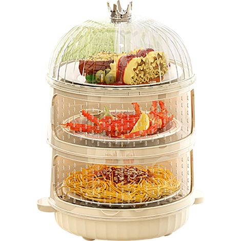 Boîte de conservation alimentaire anti-poussière, récipient multifonctionnel et hermétique pour l'été, 3 couches (1/5)