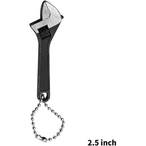 Mini clé à molette en acier, clé à fourche, porte-clés, réglable de 6,35 à 38,1 cm (2,5 à 15 pouces), cadeau (1/2)