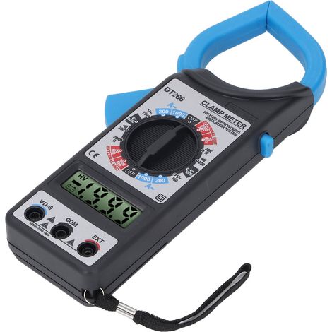 Pince ampèremétrique numérique DT266, multimètre 1999 points, testeur de tension, de diodes et de capacité AC/DC avec avertisseur sonore (1/5)