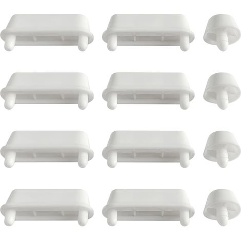 12 pièces tampons pour siège de toilette, tampons pour abattant de toilette, coussinets amortisseurs pour abattant de toilette en bois (1/5)