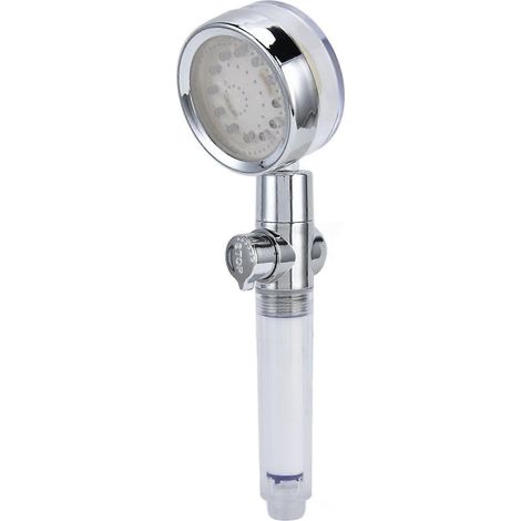 Pommeau de douche à main avec filtre LED coloré et contrôle hydraulique de la pression (1/5)