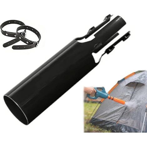 Booster d'air pour Souffleur de Feuilles, Souffleur À Feuilles – Accessoire Rehausseur de Flux d'air, Double Remplacement de La Conditions Météo Neige Arrière (Noir) (1/4)