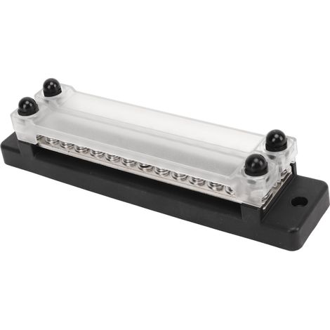 Bloc de distribution d'énergie 150A DC 12-48V AC 110-300V, 24 bornes avec couvercle et socle, barres omnibus pour camping-car bateau camion (1/5)