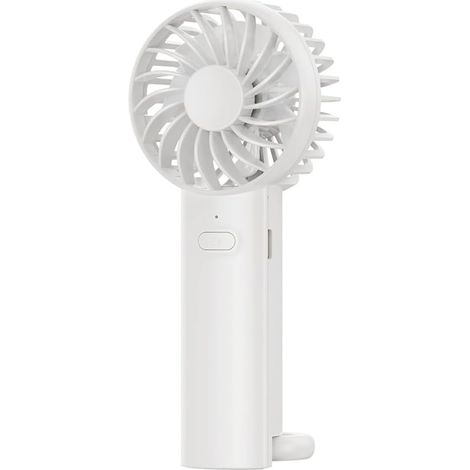 Ventilateur portable USB rechargeable 1200mAh 3 vitesses, mini ventilateur pour voyage et bureau,Blanc (1/5)