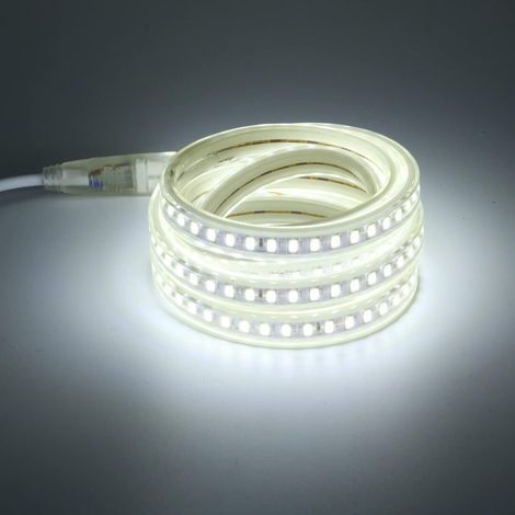 Waterproof 2m LED Strip Light, Cool White, 220V, IP67, Flexible, SMD 5730, with Clips for Outdoor Garden Use (1/5)