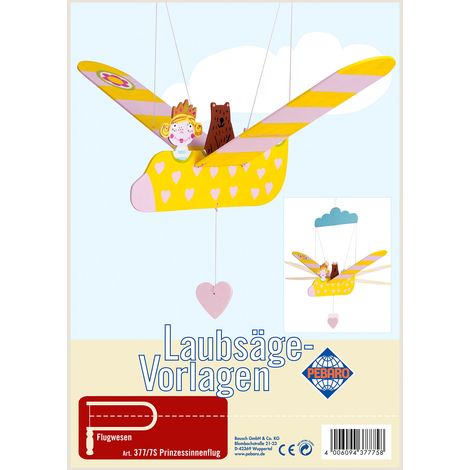 Prinzessin-Marqueterie-Vorlage in einem Flugzeug, 2 A4-Lagen