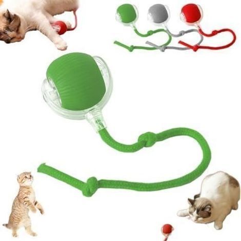 Pallina elettrica interattiva per gatti, ideale per giochi e interazioni (verde) (1/4)