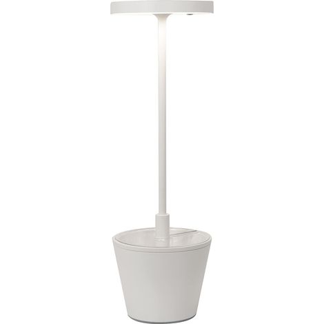 Lampada a led da tavolo Poldina Reverso Bianco ricaricabile e dimmerabile con batteria fino a 12 ore. Da esterno IP65 (1/5)
