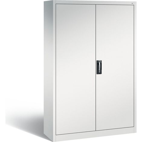C+P Werkzeugschrank mit Drehtüren, innen 4 Böden, H1950xB1200xT400mm Front Lichtgrau Korpus Lichtgrau (1/5)