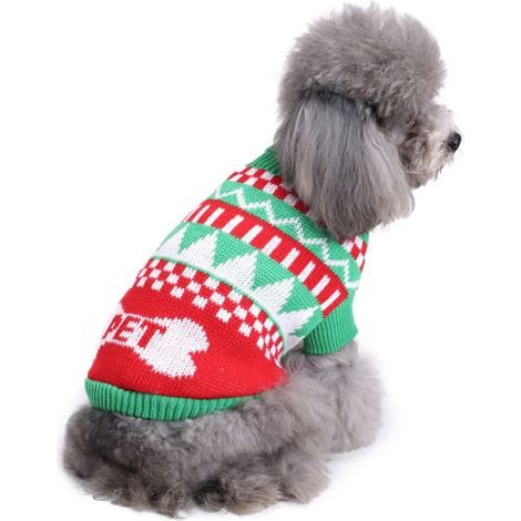 Pull Pour Chien Et Chat - Vêtement D'Hiver En Acrylique - Tenue De Noël Confortable - Taille XS (1/5)