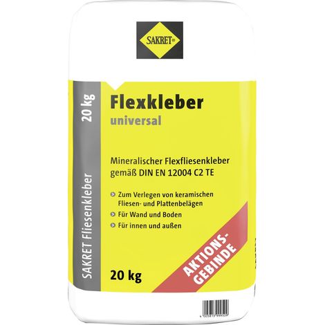Sakret Flexkleber Universal 20 kg Aktionsgebinde Fliesenkleber & Baukleber