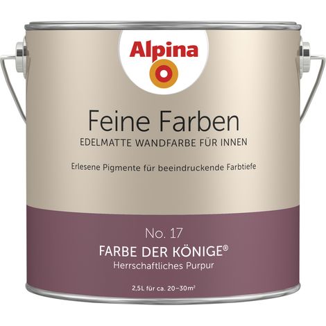 Alpina Feine Farbe No 17 2,5 l Herrschaftliches Purpur Farbe der Könige