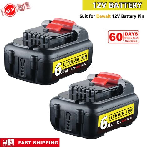 2 Stücke Wiederaufladbare für Dewalt DCB120 6,0 Ah Lithium-ionen-batterien 12 V Batterie DCB124 DW089LG DCD701F2 Elektrowerkzeuge/Laser Level (1/5)