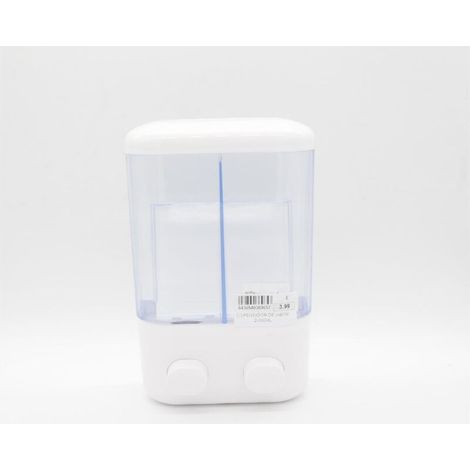 Distributeur de savon mural blanc, distributeur de désinfectant, gel hydroalcoolique 2 x 380 ml
