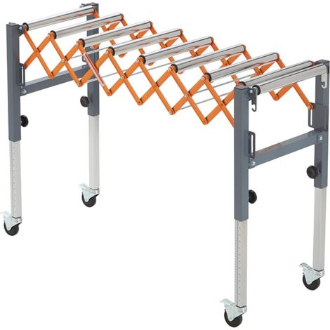 BORA PM-2700 Rodillo transportador flexible Rodillo transportador de tijera 37-127 cm Plegable
