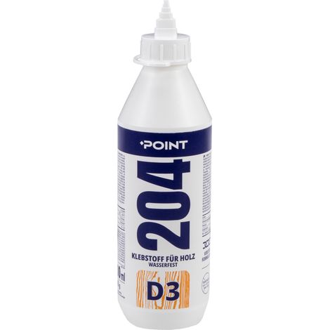 Point Holzleim D3 Holzkleber Wasserfest starker Weißleim schnell trocknend PVA-Kleber alle Holzarten 500 ml: Point 204 WOOD FIX (500ml), 1 Flasche (1/4)