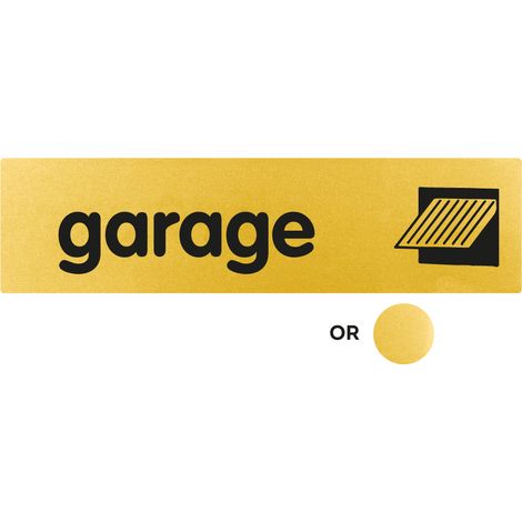 Plaque de porte Garage - Classique or 170x45mm - 4490694