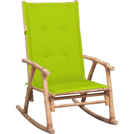 Chaise à bascule avec coussin Bambou (1/5)