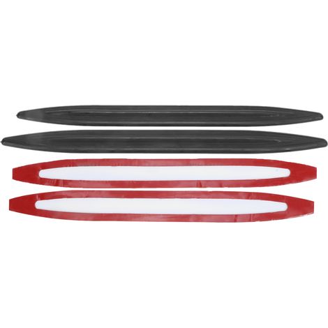 Lot de 2 protections d'angle de pare-chocs universelles pour carrosserie, 42 cm x 4 cm, noires. (1/5)
