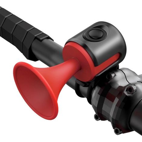 Klaxon de vélo 120 dB, alarme sonore étanche IPX4, sonnette rétro universelle, pour vélos adultes, voiturettes de golf et véhicules, rouge (1/5)
