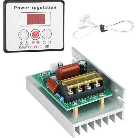 Régulateur de tension numérique SCR 6000 W avec variateur de vitesse et thermostat 220 V CA (1/5)