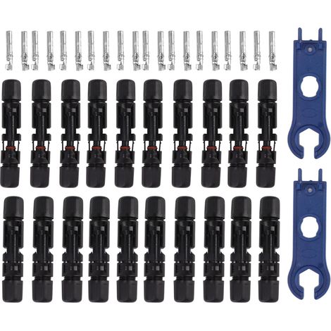Solarstecker mit 10 Paar Steckern und Buchsen, wasserdichtes, flammhemmendes Panelkabel. (1/5)