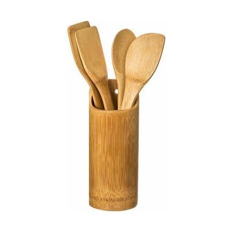 Set di 4 SPATOLE IN BAMBÙ con contenitore (1/5)
