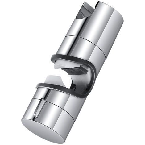 Adjustable Shower Head Holder Bathroom Hand Shower Holder 23-25mm Diameter for Rail Shower Chrome, PB10S25-CH