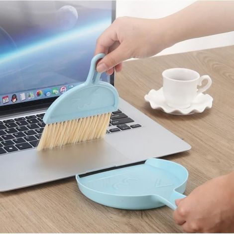 Balai Pelle - Ensemble Balai Et Pelle En Plastique Pour Ramassage De Poussiere - Cuisine Bureau Restaurant - 1 Unite (1/2)