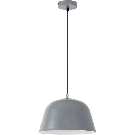 Luce appesa Malia Metal Grey E27 1x Max 40W H: 130 cm Ø29,5 cm Dimmabile (1/5)