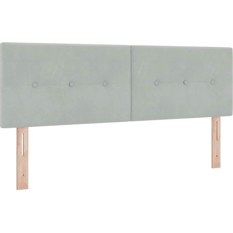 Maison Exclusive - Testiera LED con strisce LED Grigio chiaro 160 cm Velluto