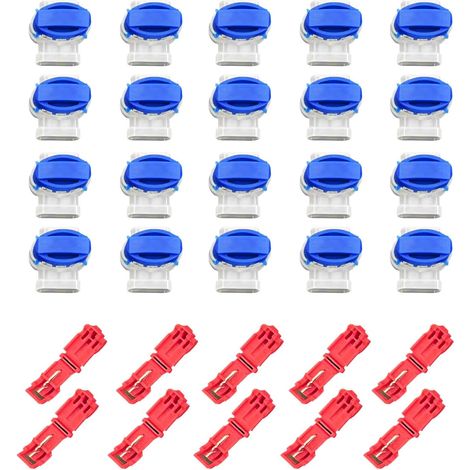 Lot de 20 connecteurs de câble avec 10 pinces de connexion, connecteur de câble de robot tondeuse à gazon, pinces de câble étanches, connecteur de câble automobile pour tondeuse à gazon (1/5)