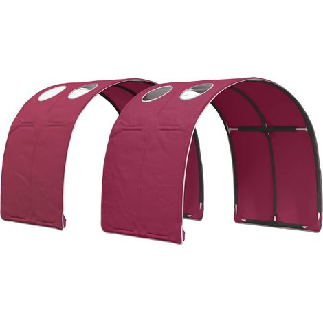 Maison Exclusive - Tunnel per Letto 2 pcs Rosso 211 x 67.5 x 2 cm Poliestere