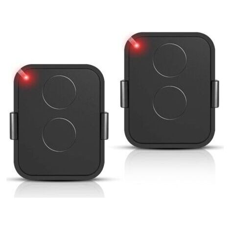 Lot de 2 télécommandes garage Rolling Code 433.92 MHz pour Nice Era ONE/ON, noir CR2032 incluse (1/4)