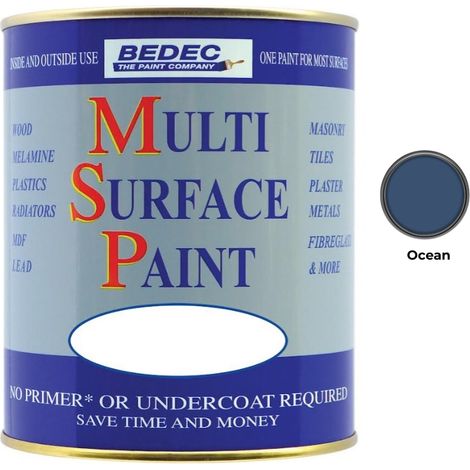Bedec Multi Surface Paint - Satin - Ocean - 750ml