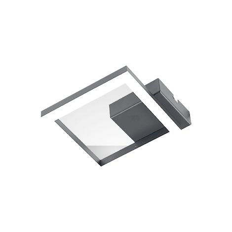 Lampada Bard Applique Antracite 1 Luce Calda Fabas Collezione BARD LED 1080 Lumen (1/4)