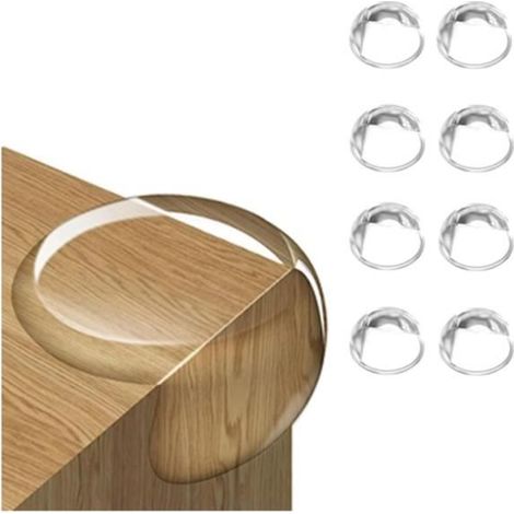 Lot de 18 protections d'angle pour bébé - En silicone autocollant - Transparent - Pour différents meubles -Pour protéger bébé contre (1/4)