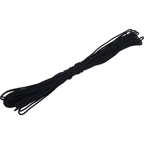 Ej.Life Kletterseil, 2 Mm Durchmesser, 1 Strangkern, Multifunktionales Paracord für Camping, Klettern, Bindeseil (Schwarz) (1/2)