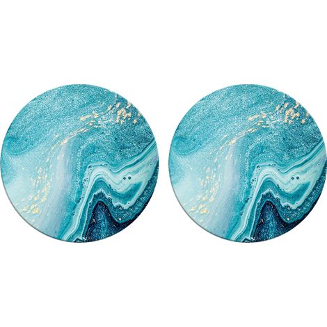 Sous-verre Céramique - Base Liège Antidérapante - Forme Ronde - Convient Verres Tasses Mugs - Lot de 6 (1/5)