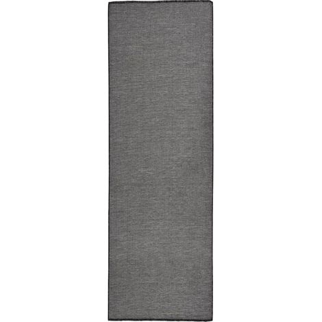 vidaXL Alfombra de exterior de tejido plano gris 80x250 cm (1/5)