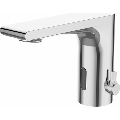 Grifo Lavabo Electrónico FIJI Dos Aguas Cromado con Sensor y Doble Alimentación  Oferta exclusiva