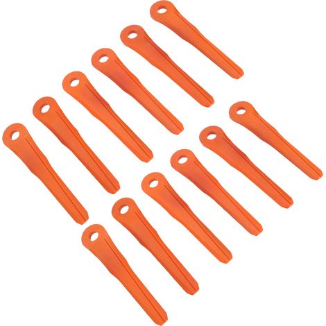 12 lames de rechange en plastique pour débroussailleuse Lawn Eater 4002 007 1000 (1/5)